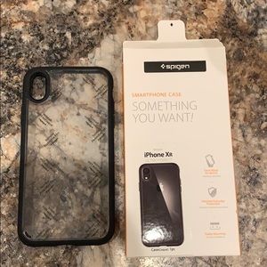 iPhone XR case. Black edges and clear back.